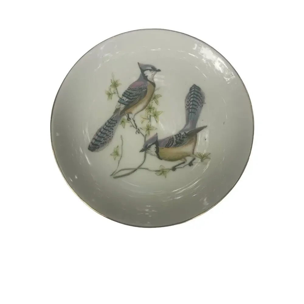 Vintage pair (2) 6” Chadwick Miller Plates Blue Jay Birds